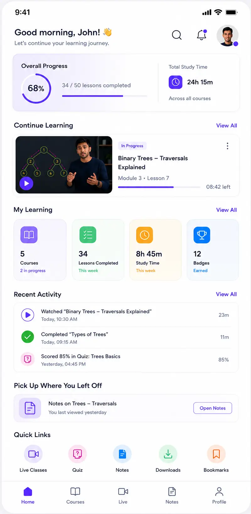 LMS White live classes on LMS Android and iOS apps